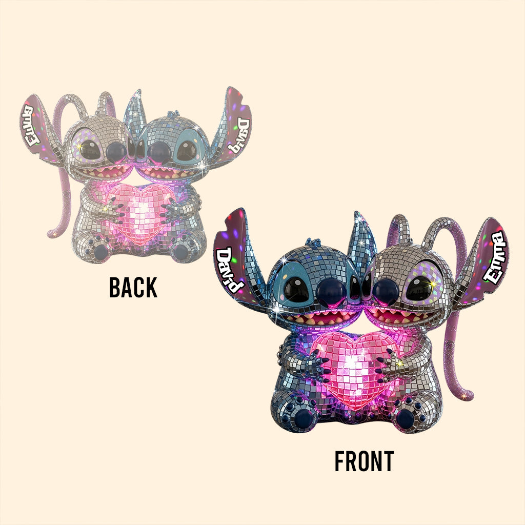 Blue Ohana Disco Ball - Personalized Ohana Custom Shaped Acrylic Plaque