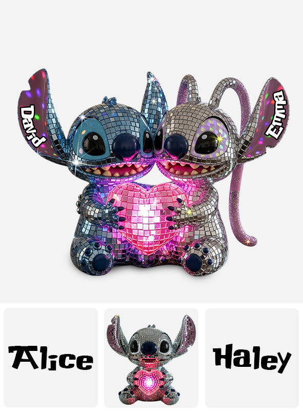 Blue Ohana Disco Ball - Personalized Ohana Custom Shaped Acrylic Plaque