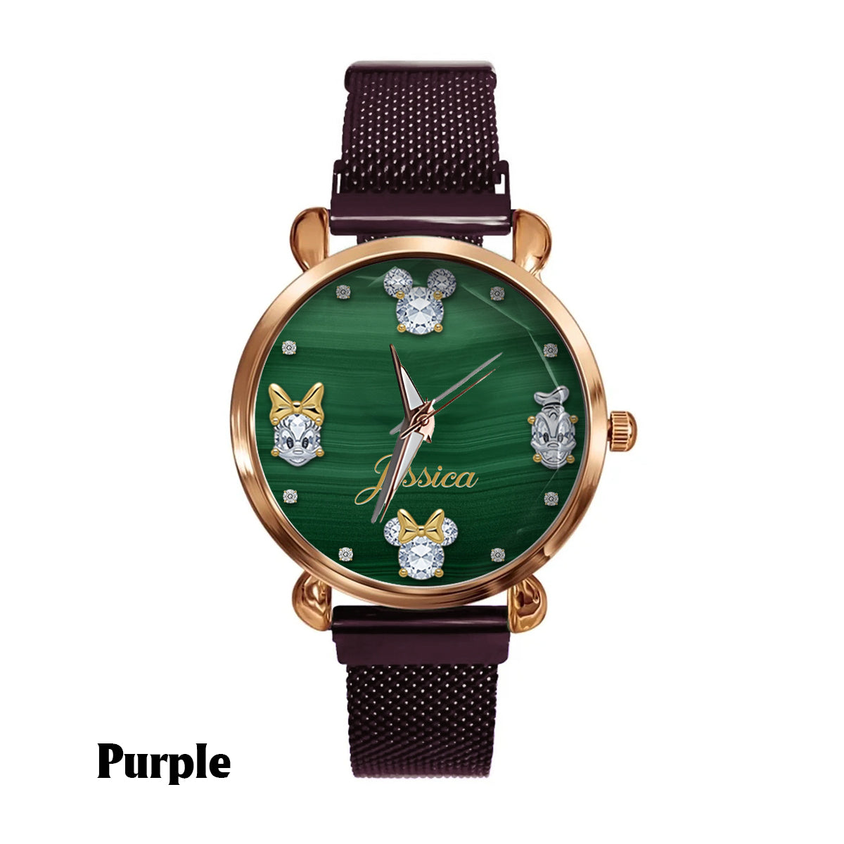 Magical Green - Personalized Mouse Women Hand Watch