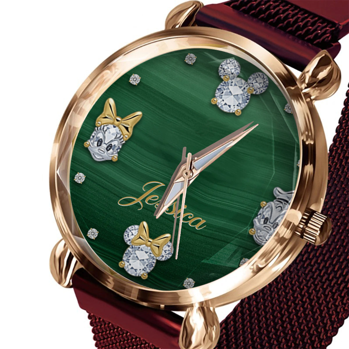 Magical Green - Personalized Mouse Women Hand Watch