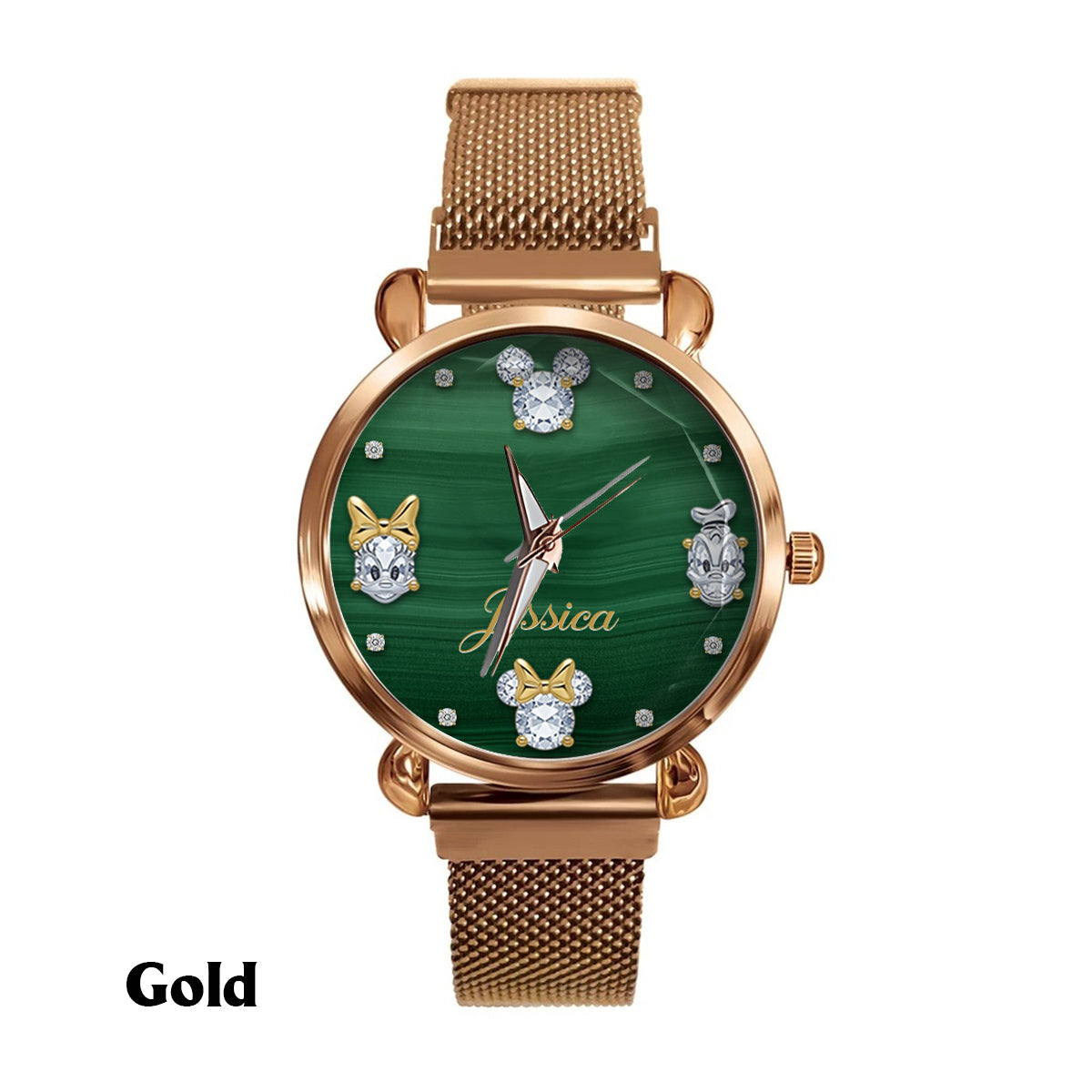 Magical Green - Personalized Mouse Women Hand Watch