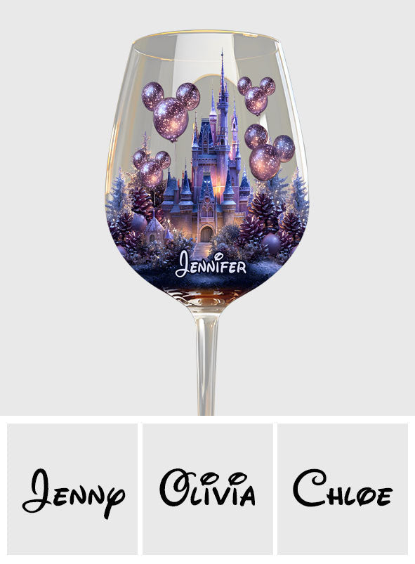 Magical Night - Personalized Mouse Wine Glass With Long Stem