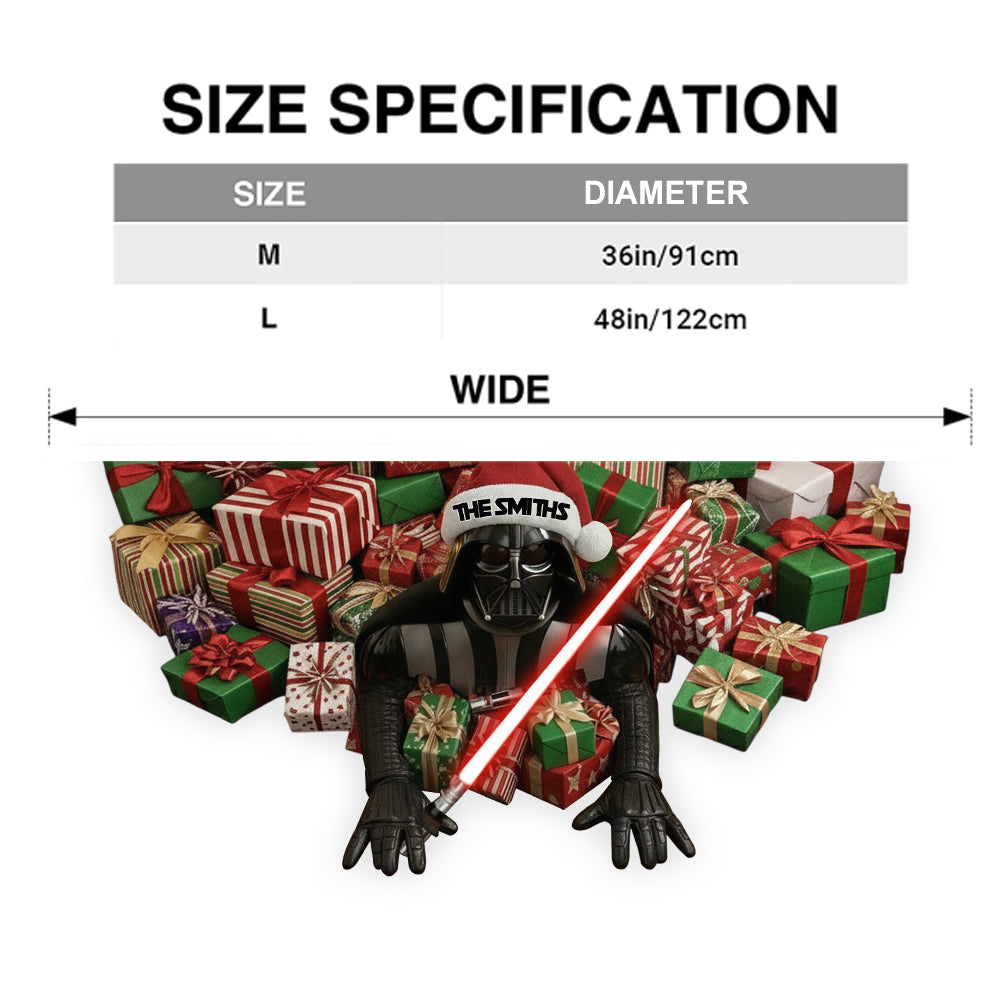 Welcome To The Dark Side - Personalized The Force Shaped Tree Skirt