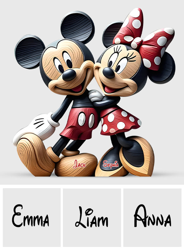 Cute Mouse Couple - Personalized Mouse Custom Shaped Acrylic Plaque