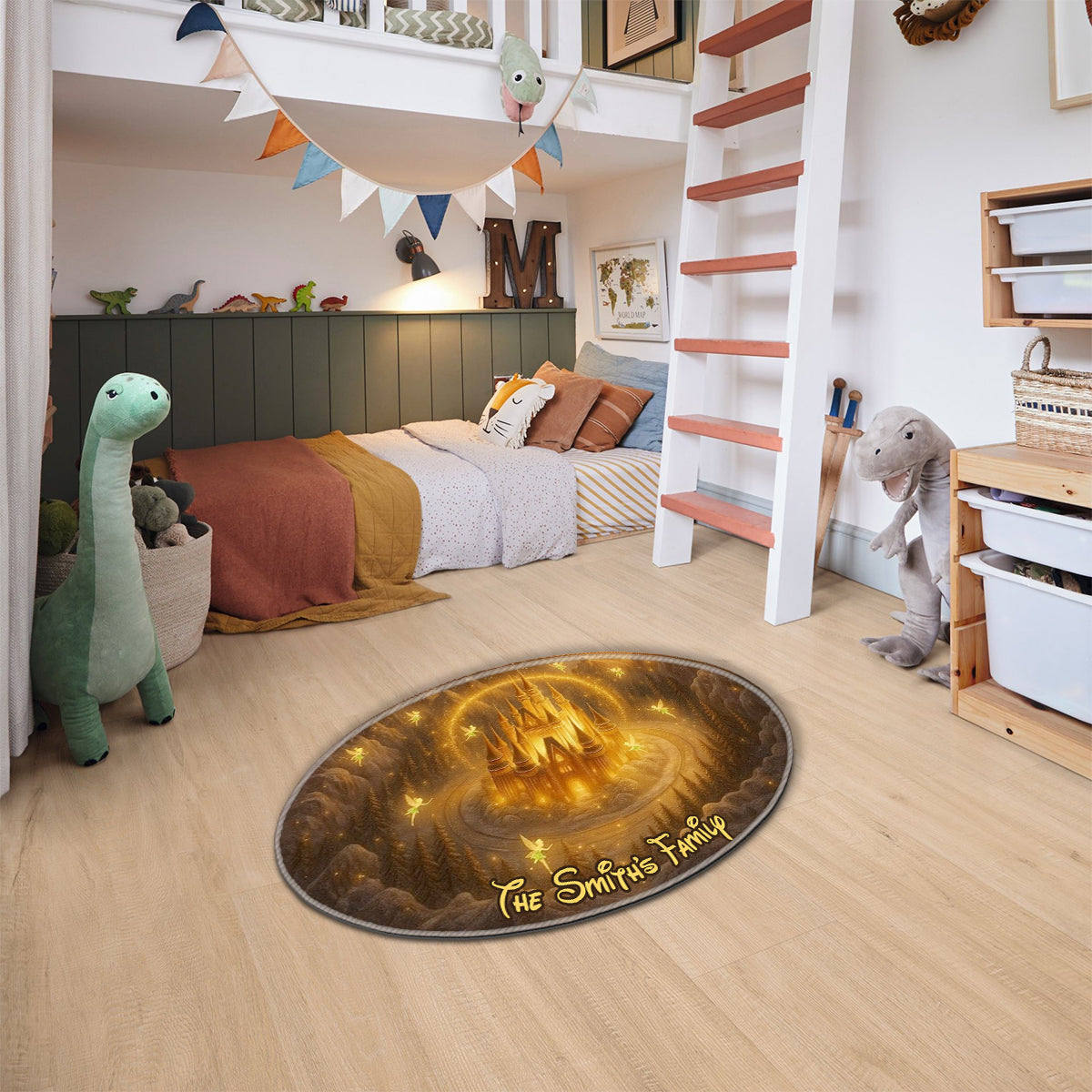 Cartoon Castle Christmas - Personalized Mouse Non-Slip Tufted Rug