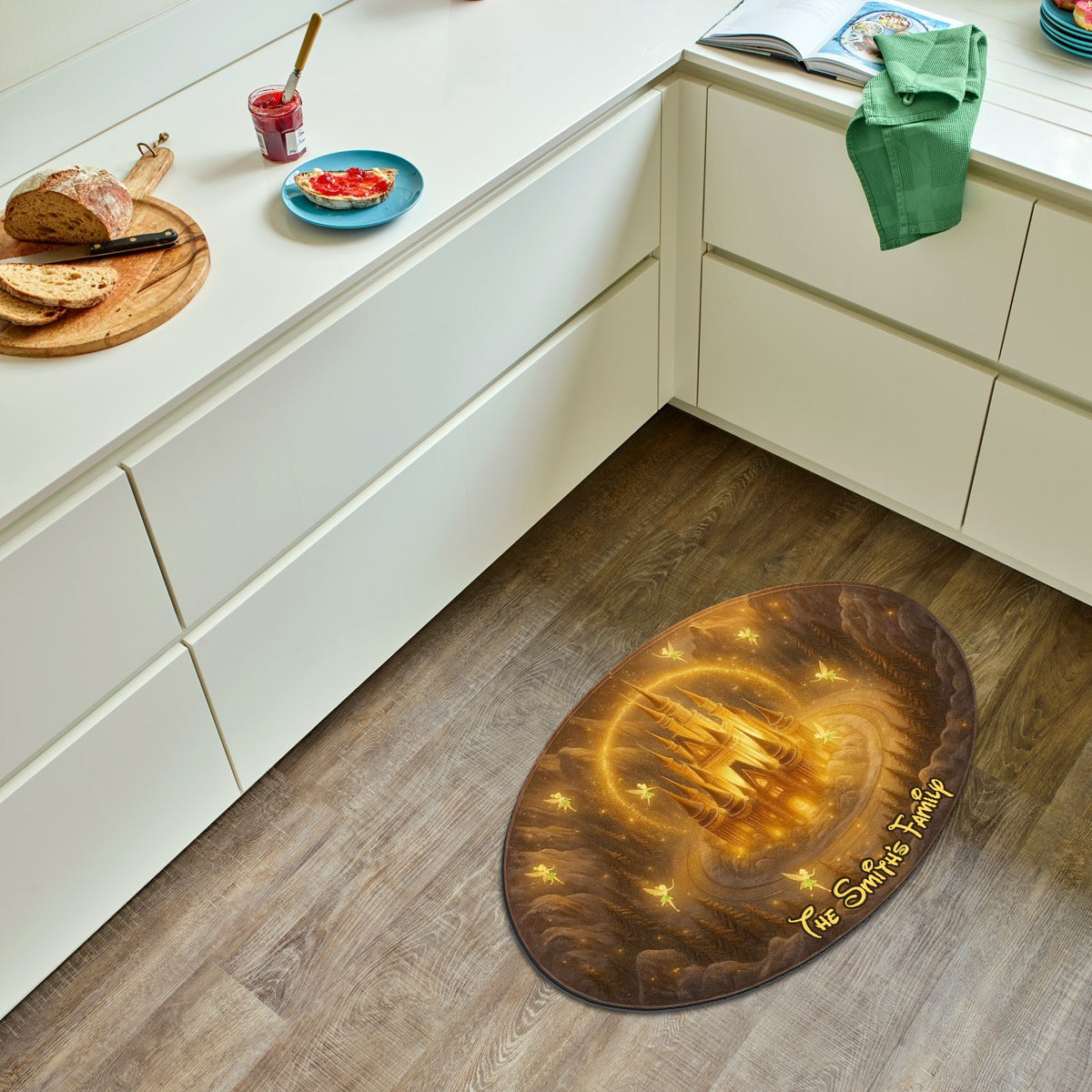 Cartoon Castle Christmas - Personalized Mouse Non-Slip Tufted Rug