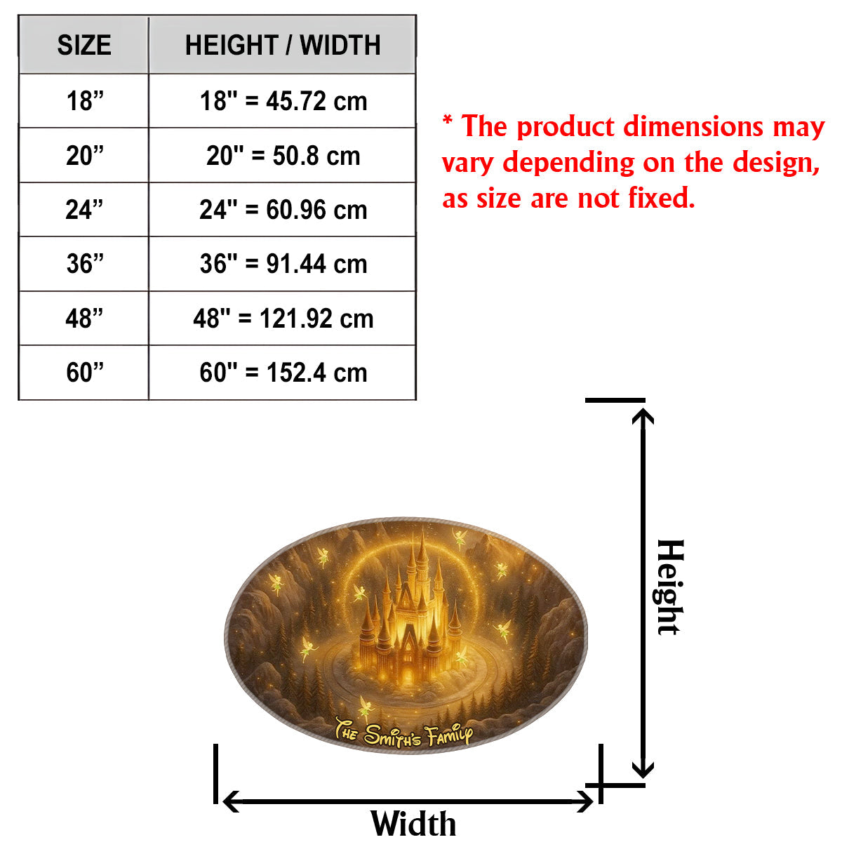 Cartoon Castle Christmas - Personalized Mouse Non-Slip Tufted Rug