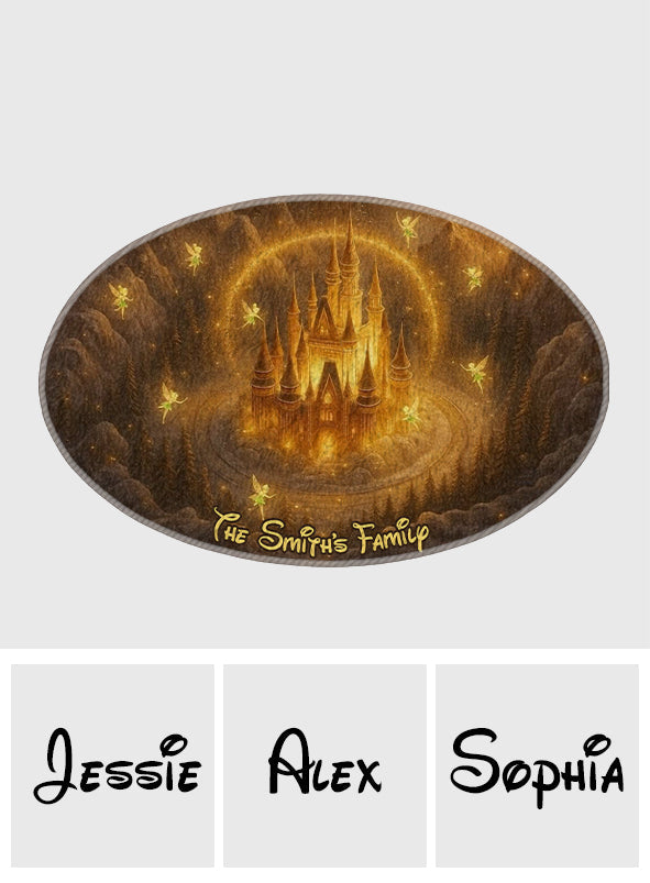 Cartoon Castle Christmas - Personalized Mouse Non-Slip Tufted Rug