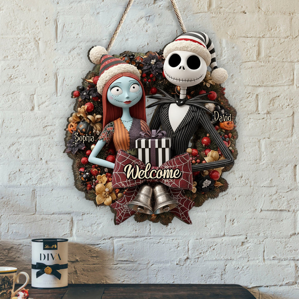 Welcome To Our House - Personalized Nightmare Custom Shaped Wood Sign