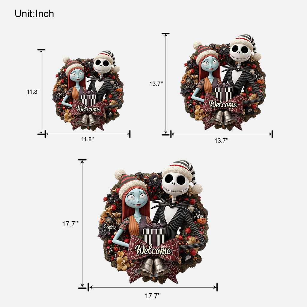 Welcome To Our House - Personalized Nightmare Custom Shaped Wood Sign