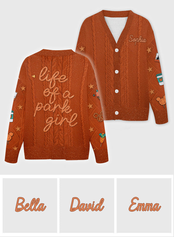 Life Of A Park Girl - Personalized Mouse Cardigan Sweater