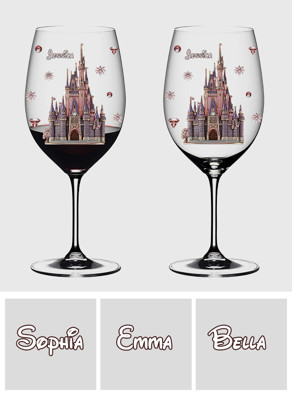 Magical Day Custom Name - Personalized Mouse Wine Glass With Long Stem