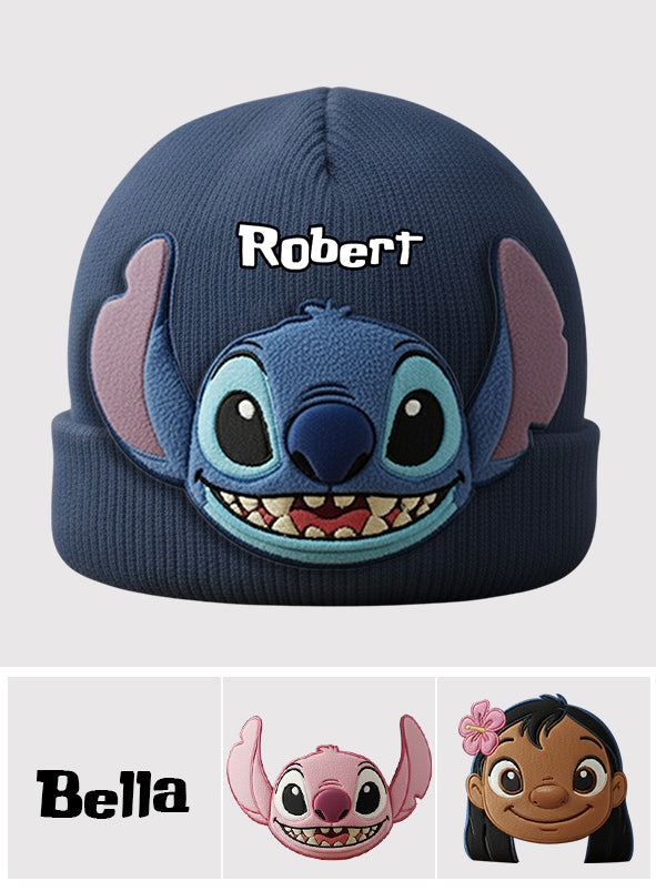 Ohana Means Family - Personalized Ohana Beanie Hat With Patches