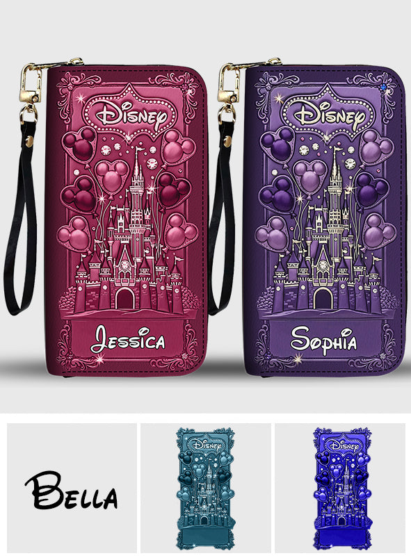 Magical World - Personalized Mouse Leather Long Wallet