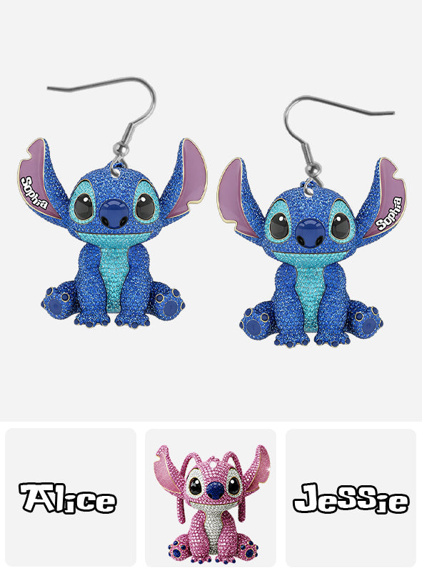 Summer Ohana - Personalized Ohana Transparent Earrings