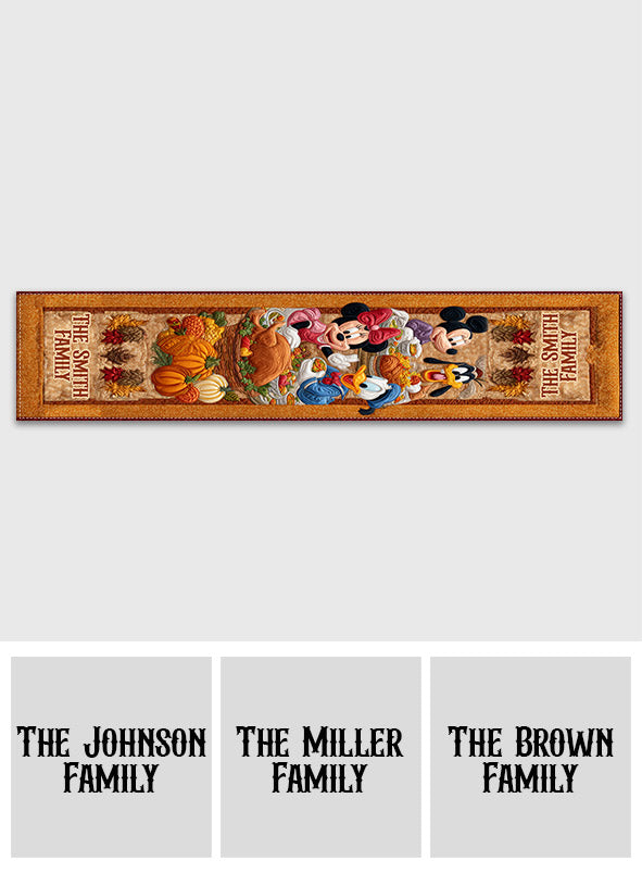 Happy Thanksgiving - Personalized Mouse Table Runner