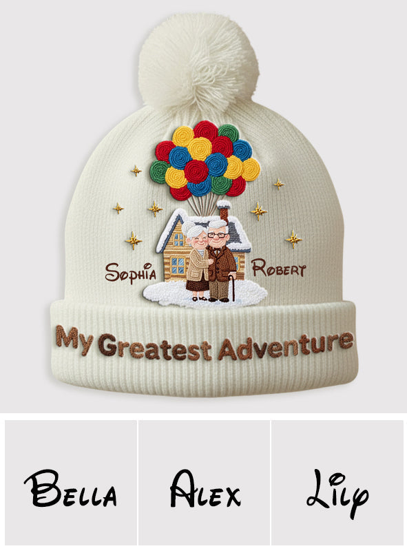 My Greatest Adventure - Personalized Couple Beanie Hat