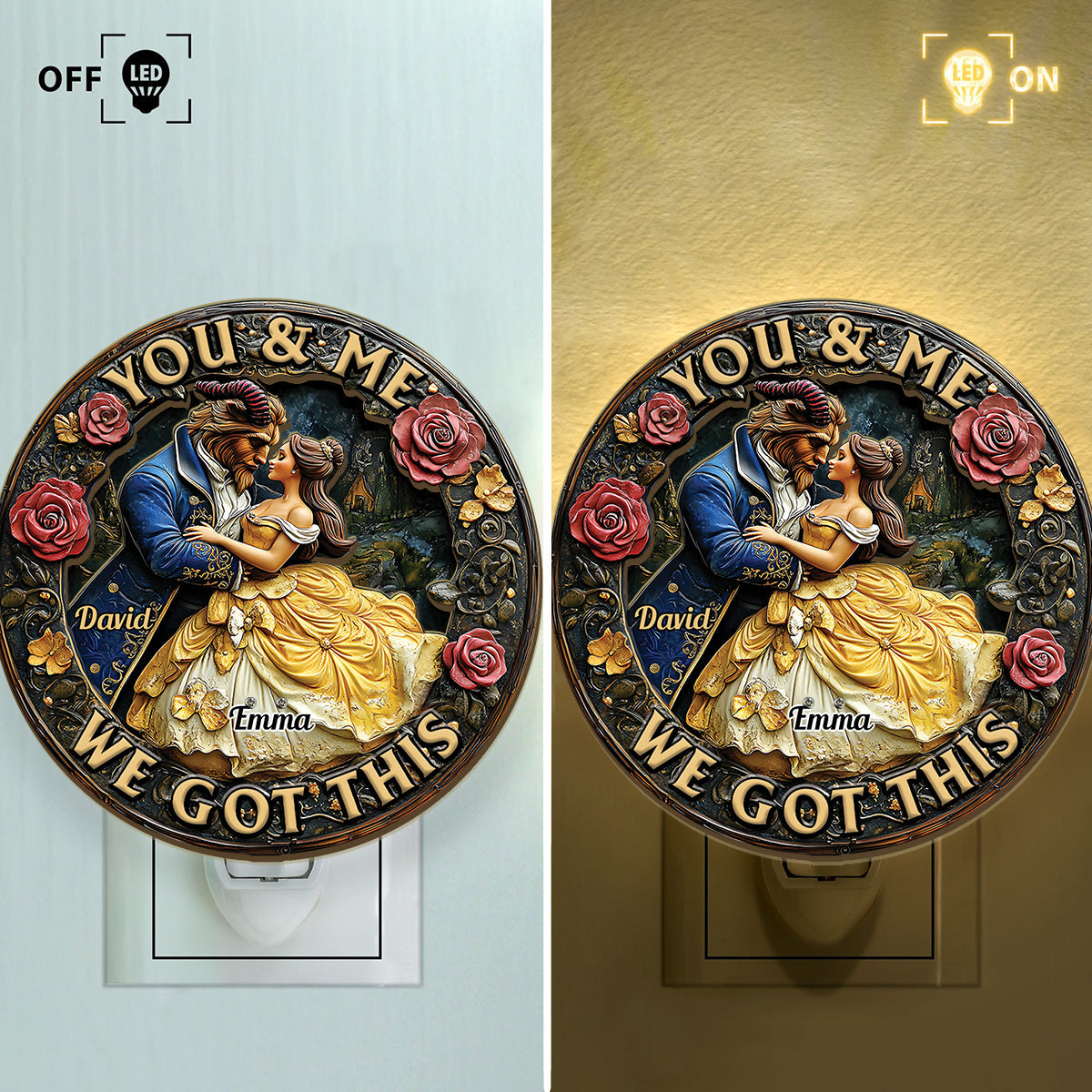 You And Me We Got This - Personalized Mouse Plug-In Night Light