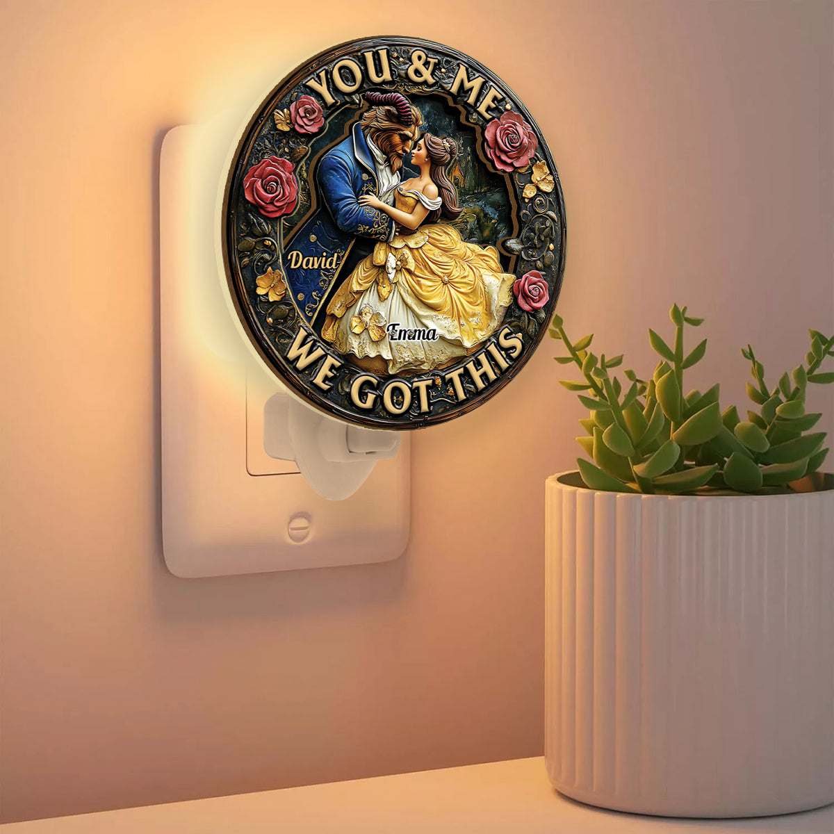 You And Me We Got This - Personalized Mouse Plug-In Night Light