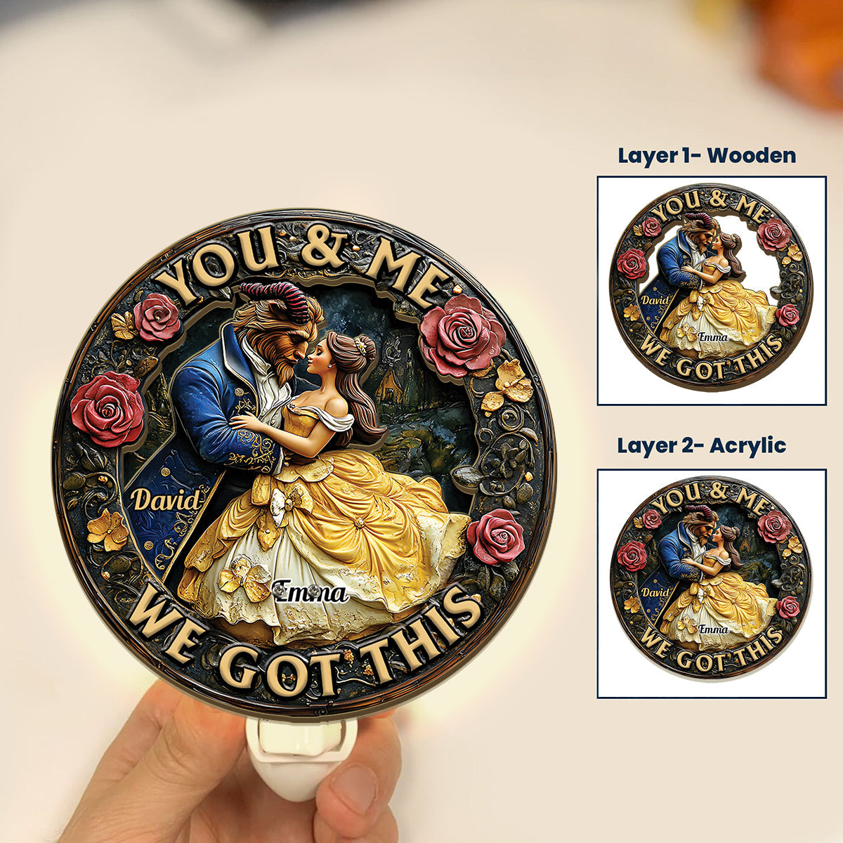You And Me We Got This - Personalized Mouse Plug-In Night Light