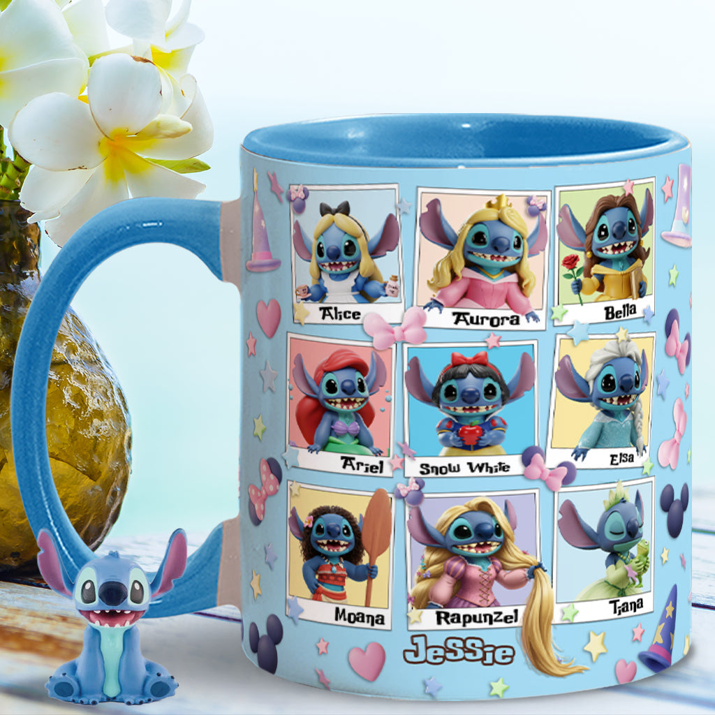 Blue Ohana Princess - Personalized Ohana Accent Mug