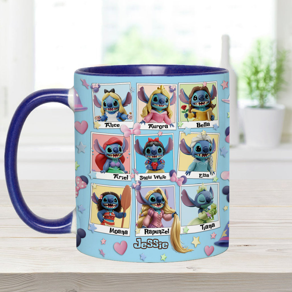 Blue Ohana Princess - Personalized Ohana Accent Mug