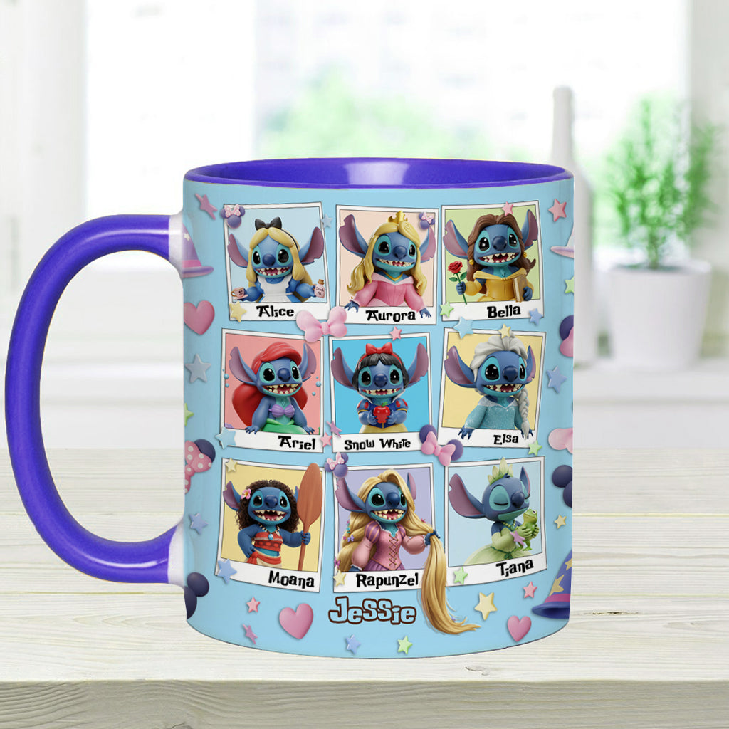 Blue Ohana Princess - Personalized Ohana Accent Mug