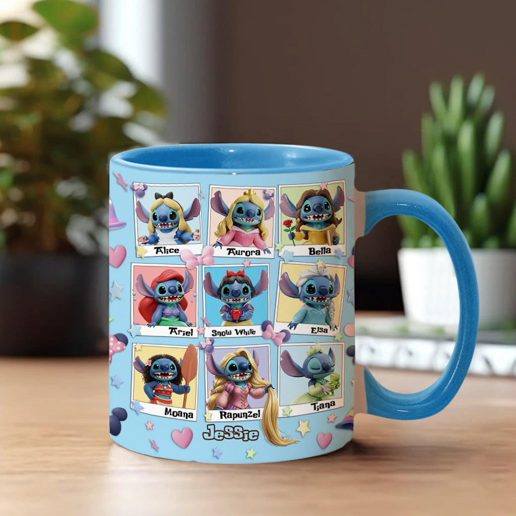 Blue Ohana Princess - Personalized Ohana Accent Mug