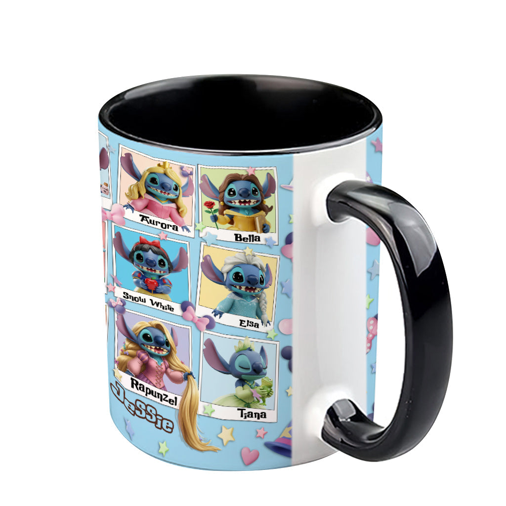 Blue Ohana Princess - Personalized Ohana Accent Mug