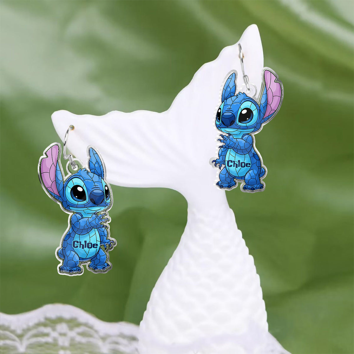 Blue Ohana - Personalized Ohana Earrings