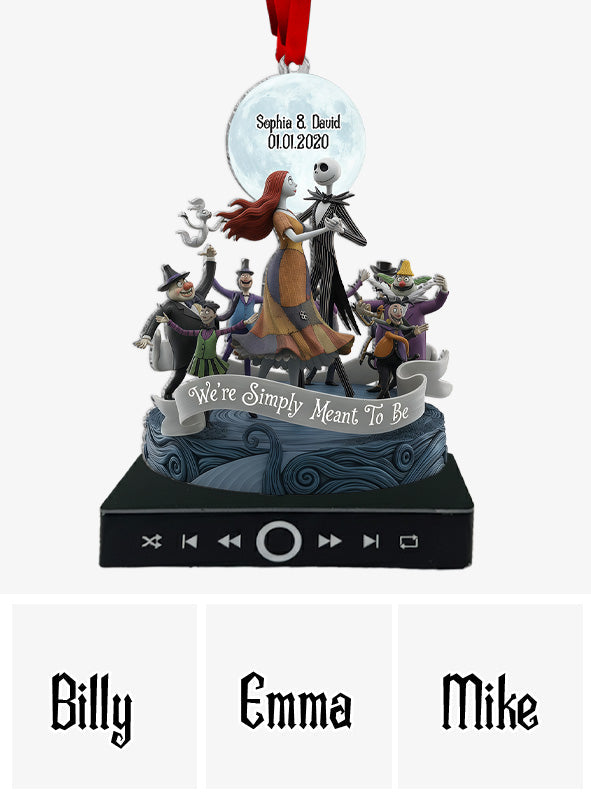 We're Simply Meant To Be - Personalized Nightmare Music Ornament