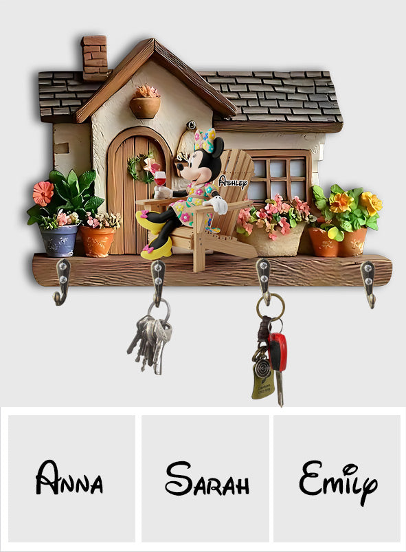 Welcome To My Garden - Personalized Mouse Custom Shaped Key Rack