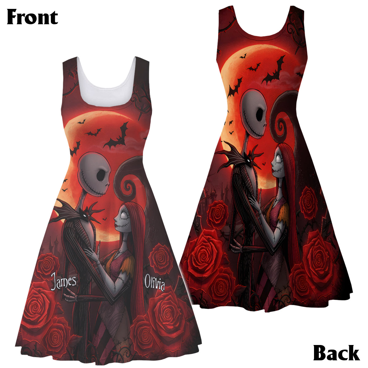 You & Me - Personalized Nightmare Hawaiian Shirt & Sleeveless Dress