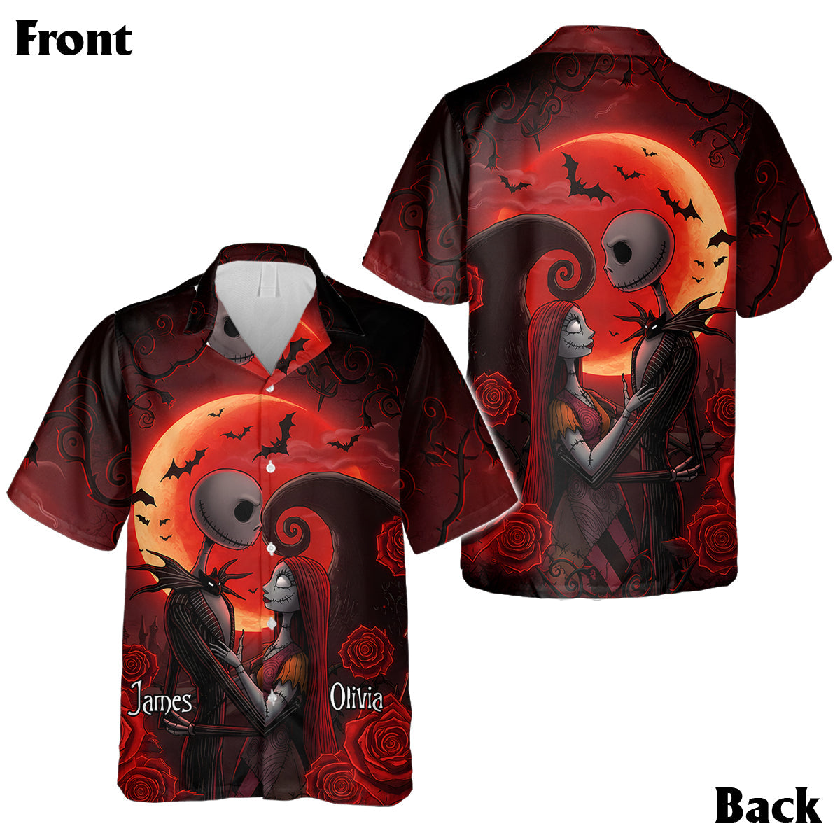 You & Me - Personalized Nightmare Hawaiian Shirt & Sleeveless Dress