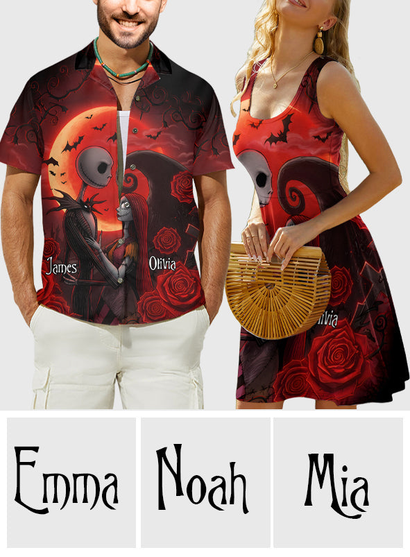 You & Me - Personalized Nightmare Hawaiian Shirt & Sleeveless Dress