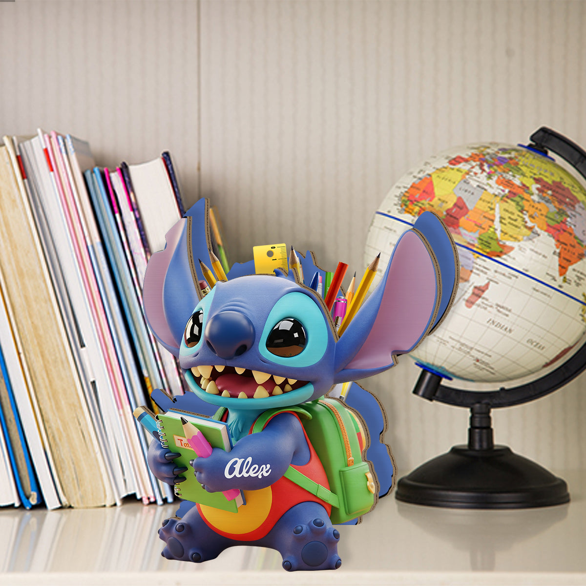 Back To School - Personalized Ohana Wooden Pen Holder