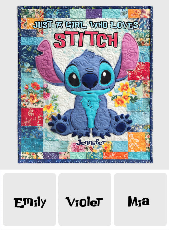 Just A Girl Who Loves Stitch - Personalized Ohana Blanket