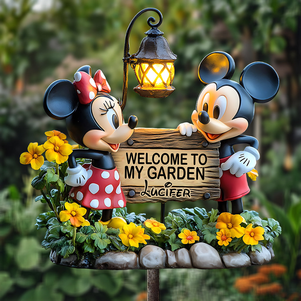 Welcome To My Garden - Personalized Mouse Cut Metal Sign