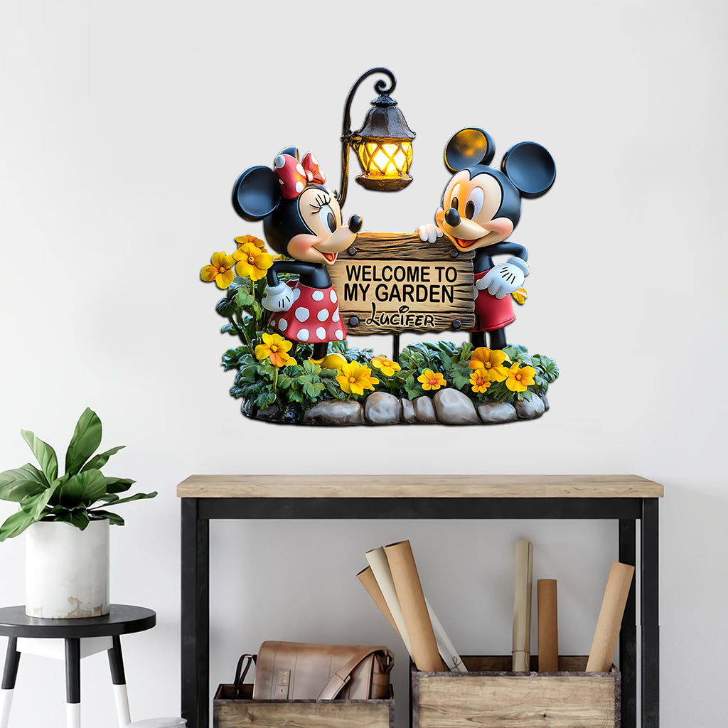 Welcome To My Garden - Personalized Mouse Cut Metal Sign