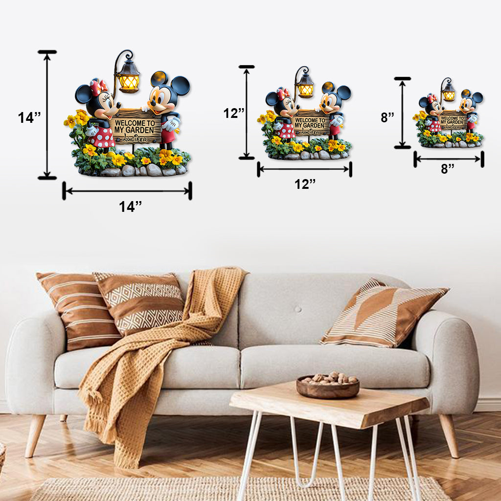 Welcome To My Garden - Personalized Mouse Cut Metal Sign