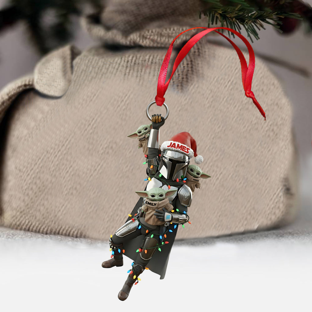 Best Dad, Grandma In The Galaxy - Personalized The Force Transparent Ornament