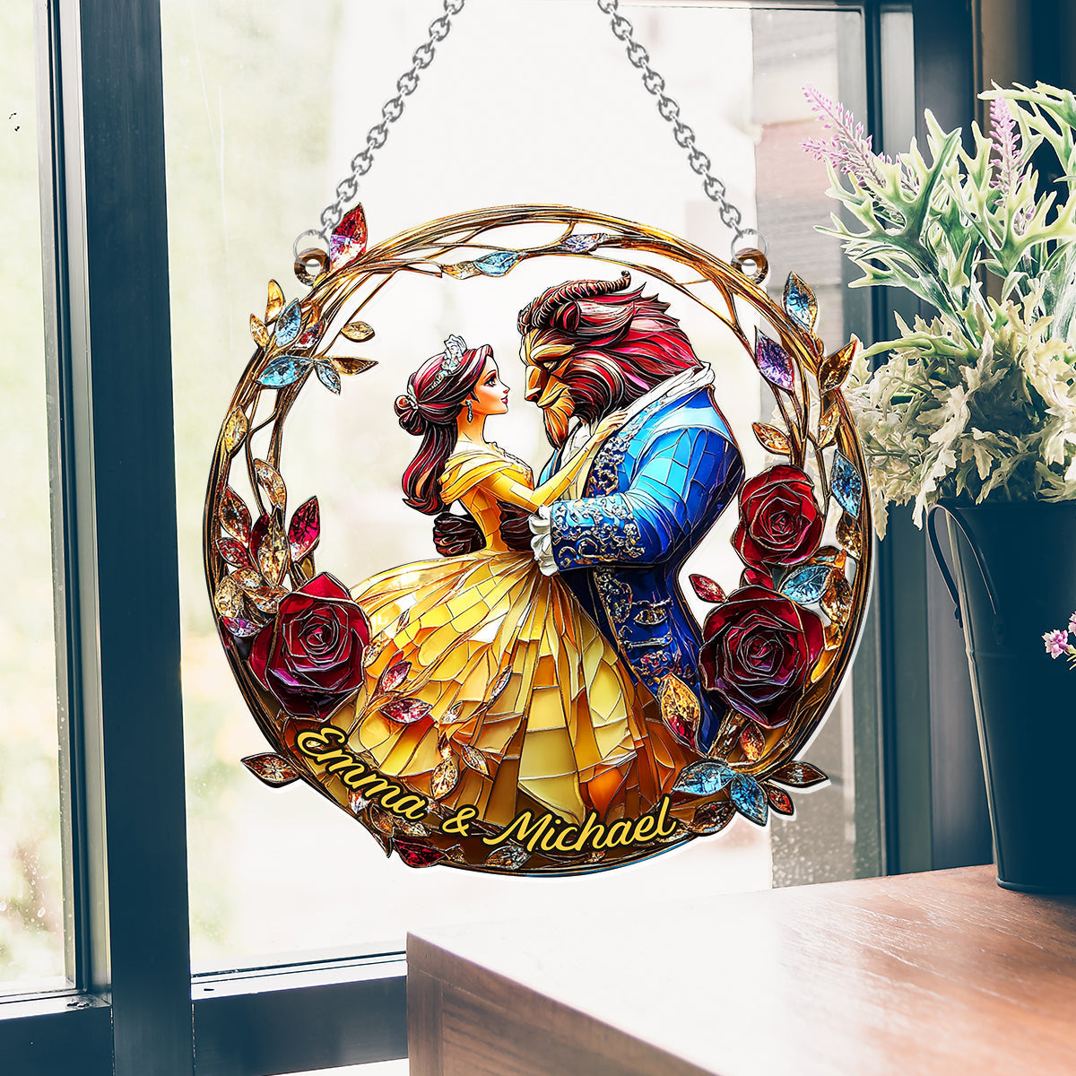You & Me We Got This - Personalized Mouse Window Hanging Suncatcher Ornament