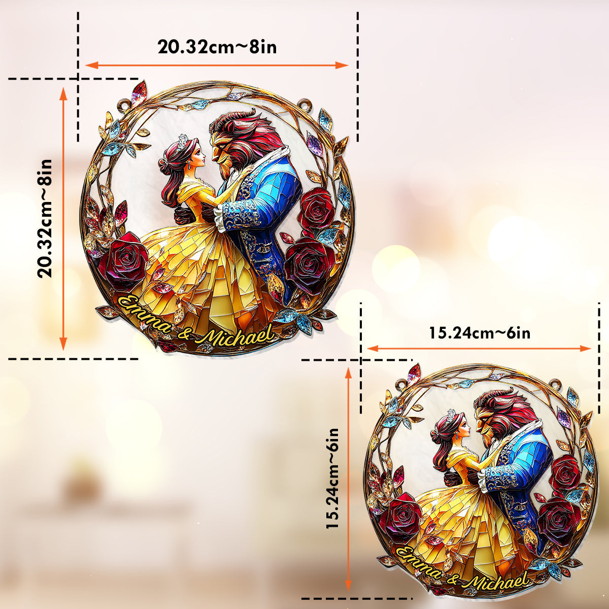 You & Me We Got This - Personalized Mouse Window Hanging Suncatcher Ornament