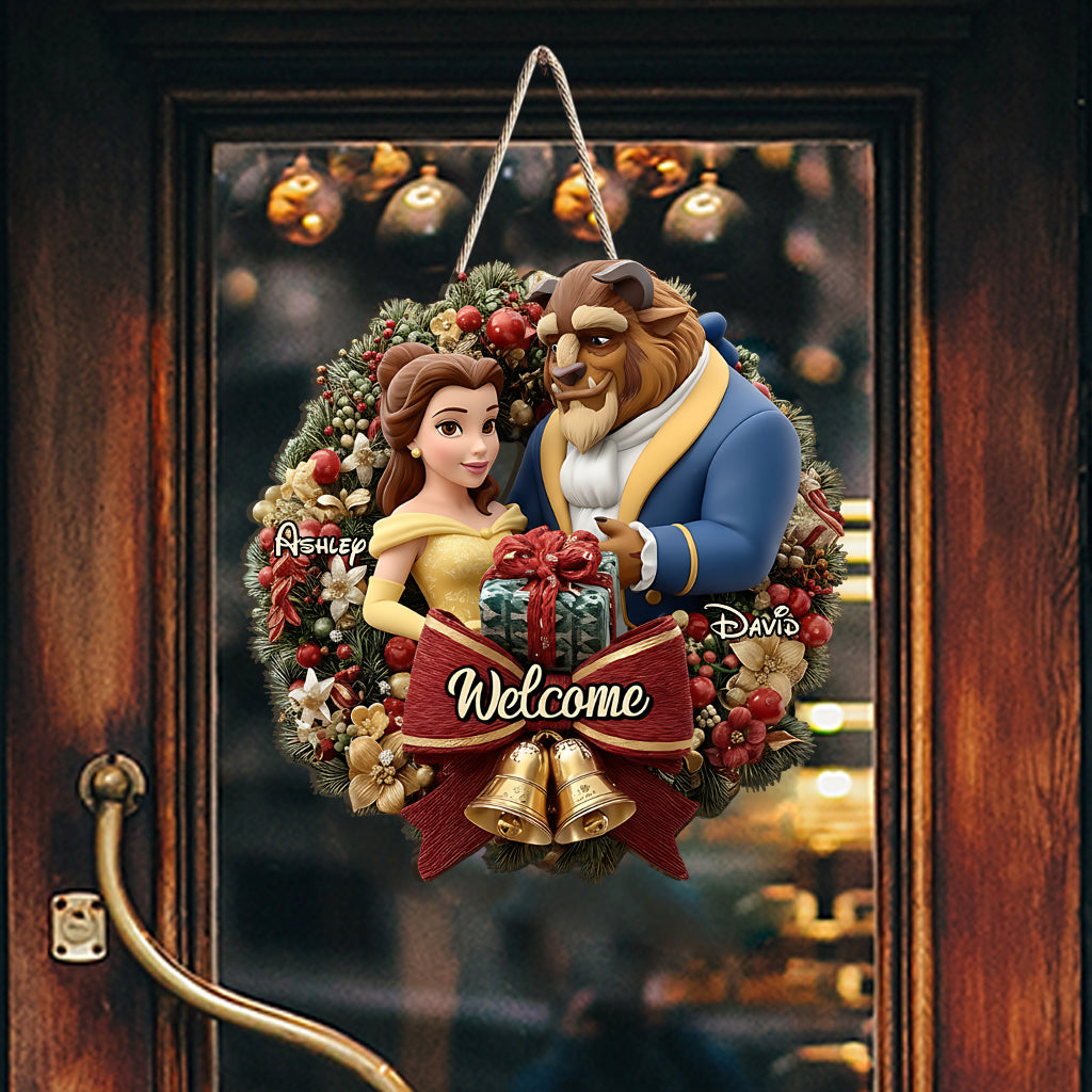 Welcome To Our House - Personalized Mouse Custom Shaped Wood Sign