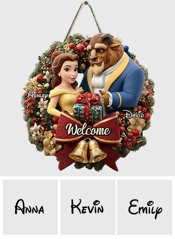 Welcome To Our House - Personalized Mouse Custom Shaped Wood Sign