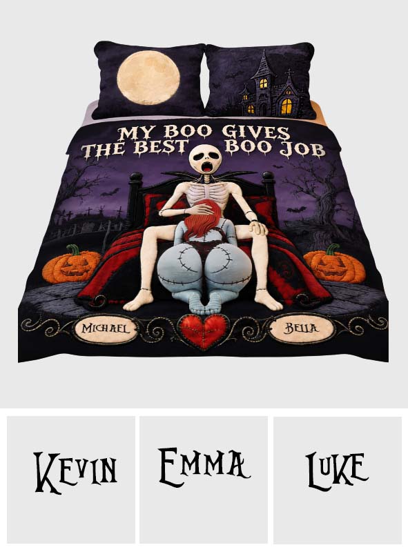 Nightmare Couple, Naughty Couple Gift - Personalized Nightmare Quilt Set