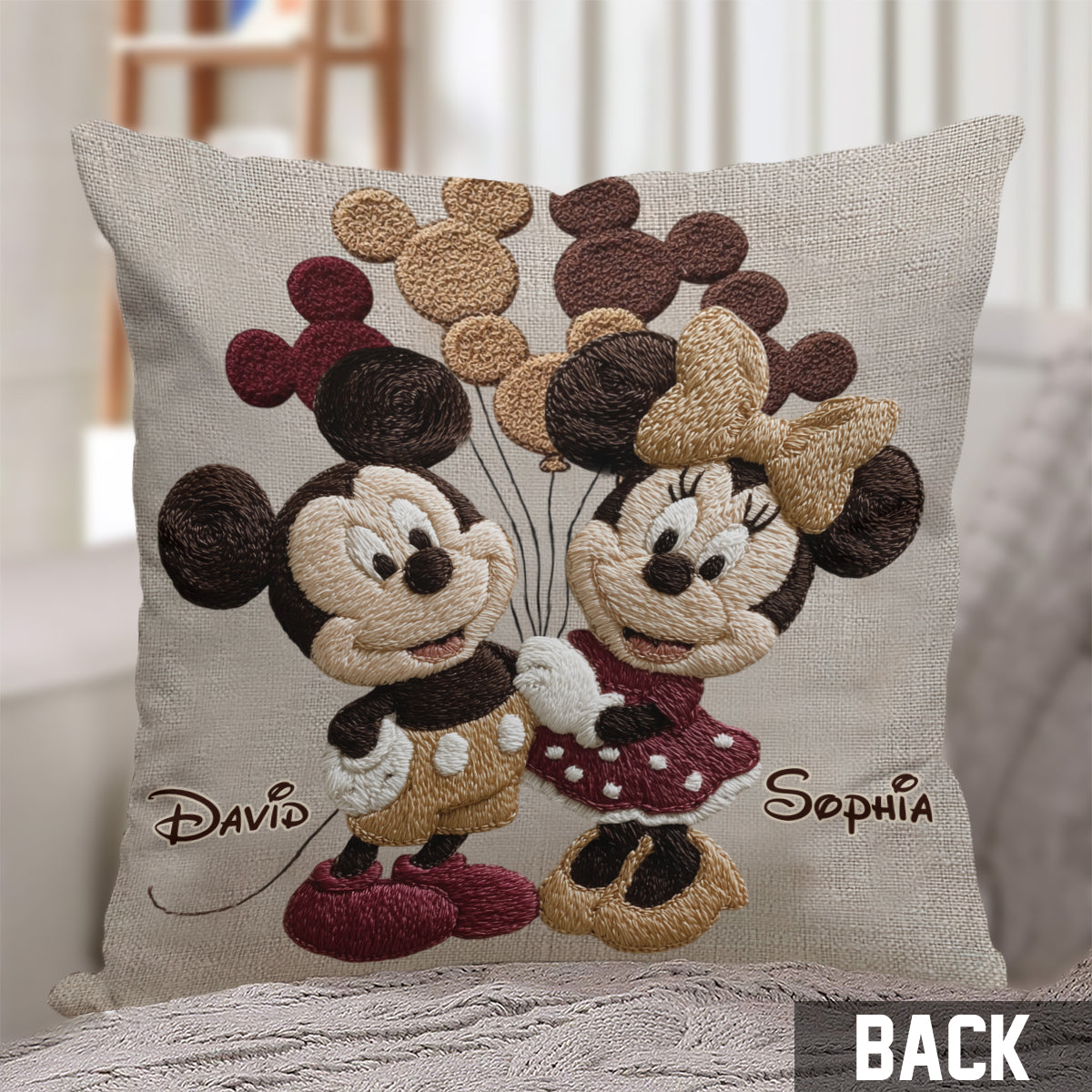 You & Me - Personalized Mouse Throw Pillow