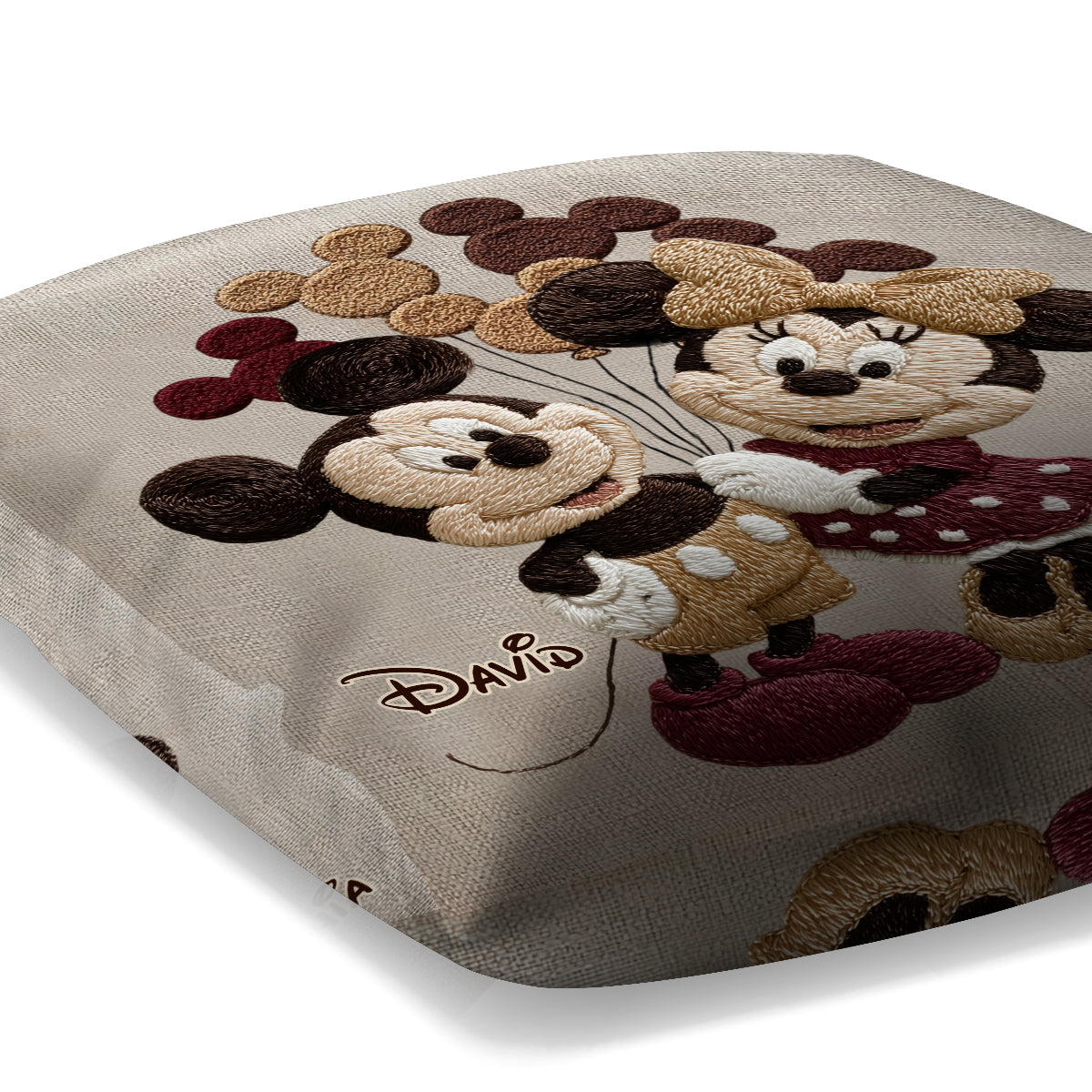 You & Me - Personalized Mouse Throw Pillow