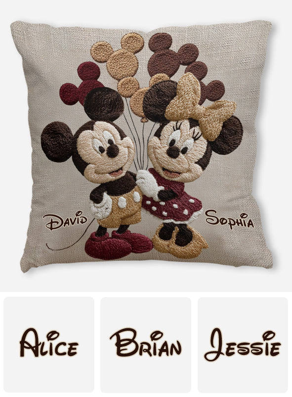 You & Me - Personalized Mouse Throw Pillow