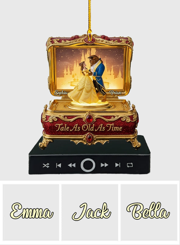 Tale As Old As Time - Personalized Couple Music Ornament